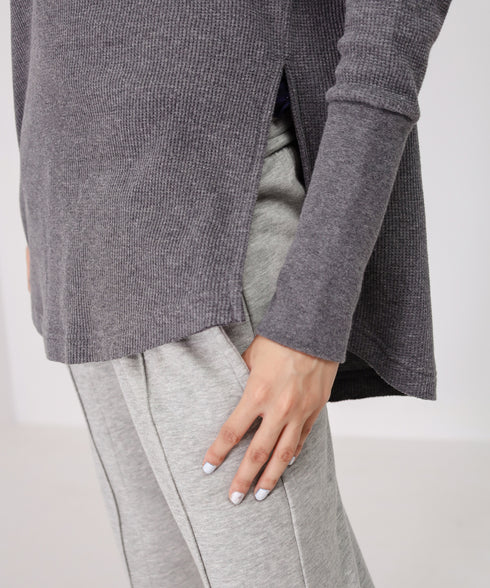 Women's Long Waffle Knit Shirt